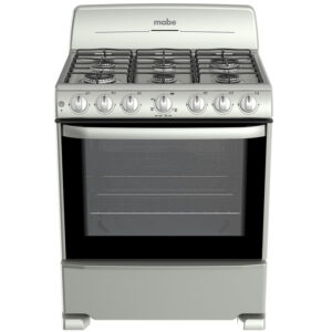 Estufa de piso Mabe 6 Quem. 30″ Color Plata Mercury Mod.EM7644BAIS0
