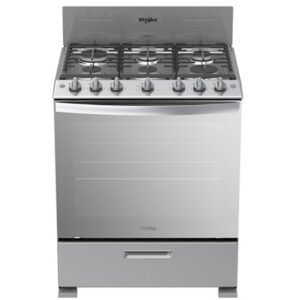 Estufa de piso Whirlpool 6 Quem. 30″ Color Acero Inox. Mod. WFR3400D